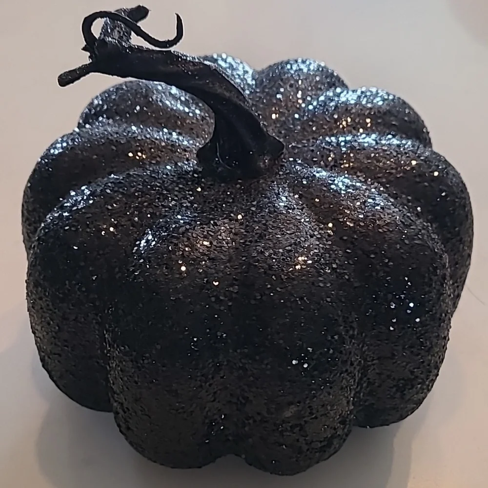 Black Decorative Fall Pumpkin